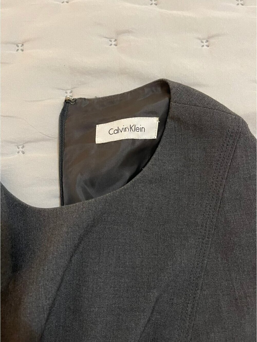 New Without Tags | Calvin Klein | Sz M | Gray Dress - Picture 8 of 8